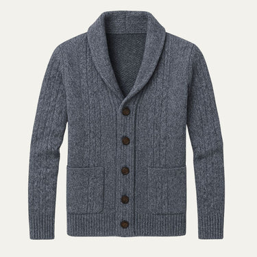 Cardigan da uomo a trecce con collo a scialle 2