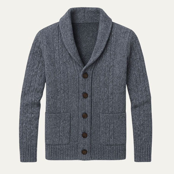 Cardigan da uomo a trecce con collo a scialle 2