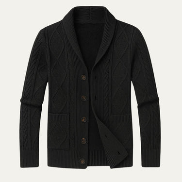 Cardigan da uomo a trecce con collo a scialle 3