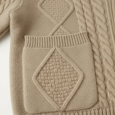 Cardigan da uomo a trecce con collo a scialle 7