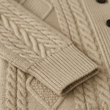 Cardigan da uomo a trecce con collo a scialle 8