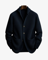 Cardigan da uomo in maglia a coste con collo a scialle 6