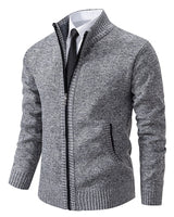 Cardigan in maglia da uomo con zip intera e collo a lupetto 3