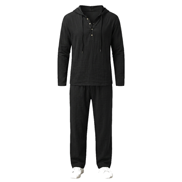 Completo coordinato da uomo con felpa con cappuccio e pantaloni 3