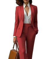 Completo da donna con blazer e pantaloni a gamba dritta 1