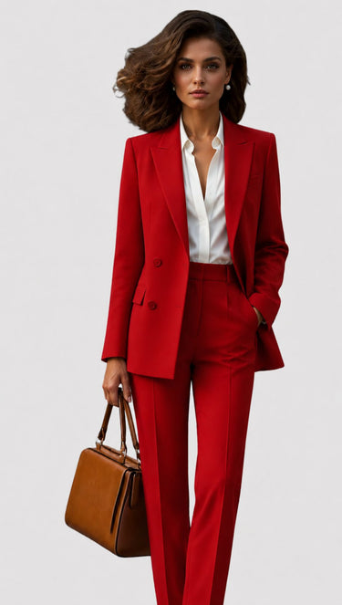 Completo da donna con blazer e pantaloni a gamba dritta 3