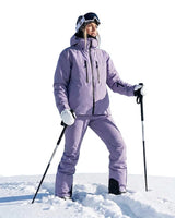 Completo da sci da donna con giacca con cappuccio e pantaloni 1