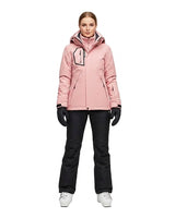 Completo da sci da donna con giacca con cappuccio e pantaloni 1