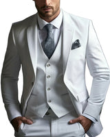 Completo da uomo a tre pezzi con blazer, gilet e pantaloni 1