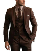 Completo da uomo a tre pezzi con blazer, gilet e pantaloni 10