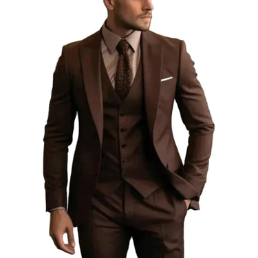 Completo da uomo a tre pezzi con blazer, gilet e pantaloni 10