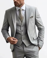 Completo da uomo a tre pezzi con blazer, gilet e pantaloni 5