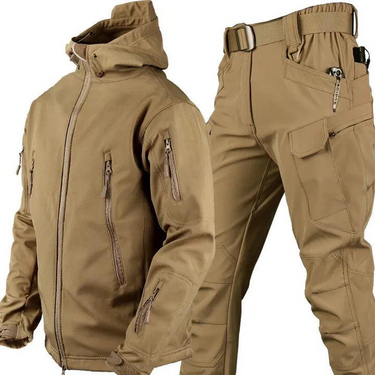 Completo giacca con cappuccio e pantaloni cargo da uomo 2