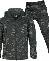 Completo giacca con cappuccio e pantaloni cargo da uomo 5