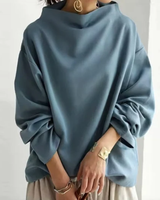 Felpa Oversize da Donna con Collo Alto 2