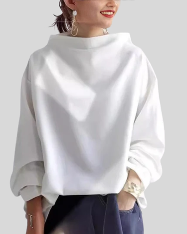 Felpa Oversize da Donna con Collo Alto 3