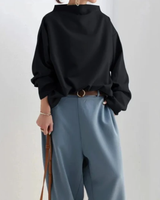 Felpa Oversize da Donna con Collo Alto 6