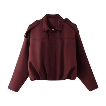 Giacca Bomber Corta da Donna con Spalline 3