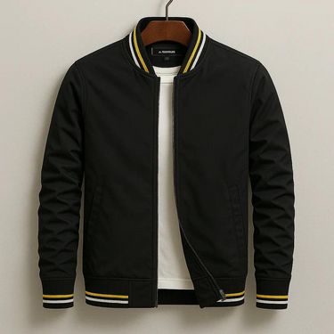Giacca Bomber da Uomo con Bordi a Righe 3