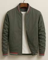 Giacca Bomber da Uomo con Bordi a Righe 3
