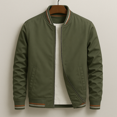 Giacca Bomber da Uomo con Bordi a Righe 4