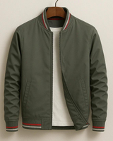 Giacca Bomber da Uomo con Bordi a Righe 5