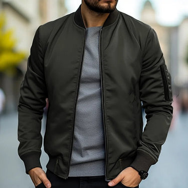 Giacca Bomber da Uomo con Tasca con Zip sulla Manica 3