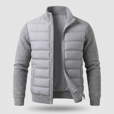 Giacca Puffer Ibrida da Uomo con Maniche in Maglia 3