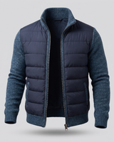 Giacca Puffer Ibrida da Uomo con Maniche in Maglia 4