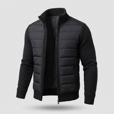Giacca Puffer Ibrida da Uomo con Maniche in Maglia 6