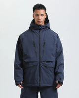Giacca con cappuccio unisex con tasche multiple con zip 17