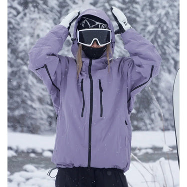 Giacca da neve da donna con cappuccio e zip integrale 2