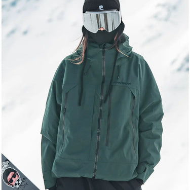 Giacca da sci con cappuccio da donna con tasche con zip 10