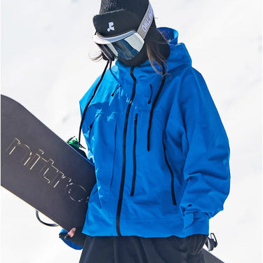 Giacca da sci con cappuccio da donna con tasche con zip 8