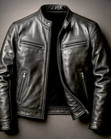 Giacca da uomo con colletto alla coreana e zip 2