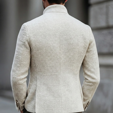 Giacca da uomo con collo alla coreana e texture 4