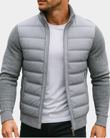 Giacca ibrida in maglia da uomo con pannello frontale imbottito 2