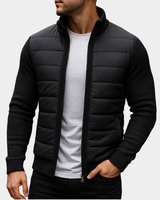 Giacca ibrida in maglia da uomo con pannello frontale imbottito 5