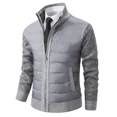 Giacca ibrida trapuntata in maglia da uomo 1