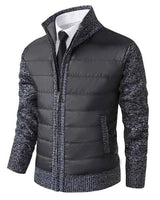 Giacca ibrida trapuntata in maglia da uomo 4