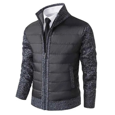 Giacca ibrida trapuntata in maglia da uomo 4