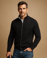 Giacca in maglia con zip e collo a lupetto da uomo 3