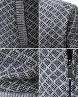 Giacca in maglia da uomo con zip e collo alto 6