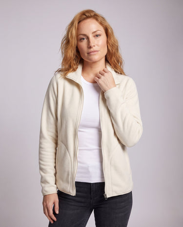 Giacca in pile da donna con collo a lupetto e zip integrale 2