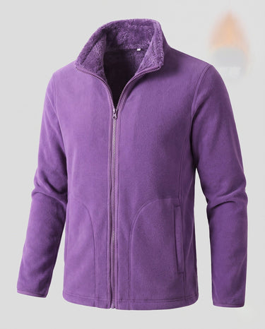 Giacca in pile da donna con collo a lupetto e zip integrale 5