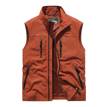 Gilet Cargo smanicato da uomo con tasche con zip 1