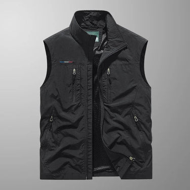 Gilet Cargo smanicato da uomo con tasche con zip 2