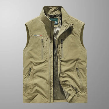 Gilet Cargo smanicato da uomo con tasche con zip 4