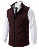 Gilet in maglia con zip e collo alto da uomo 5