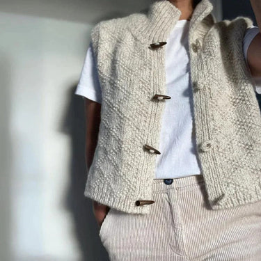 Gilet in maglia da donna con bottoni a levetta 2